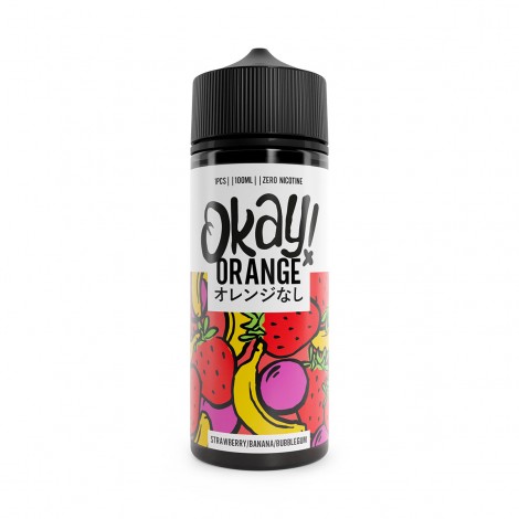 Okay Orange - Strawberry, Banana Bubblegum - 100ml - 0mg